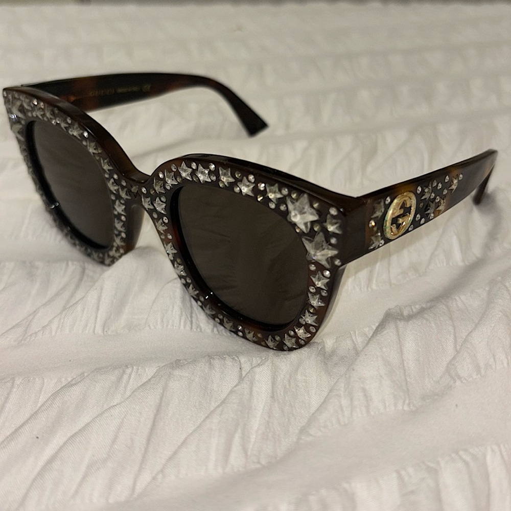 Gucci Acetate Stars Cat Eye Sunglasses
